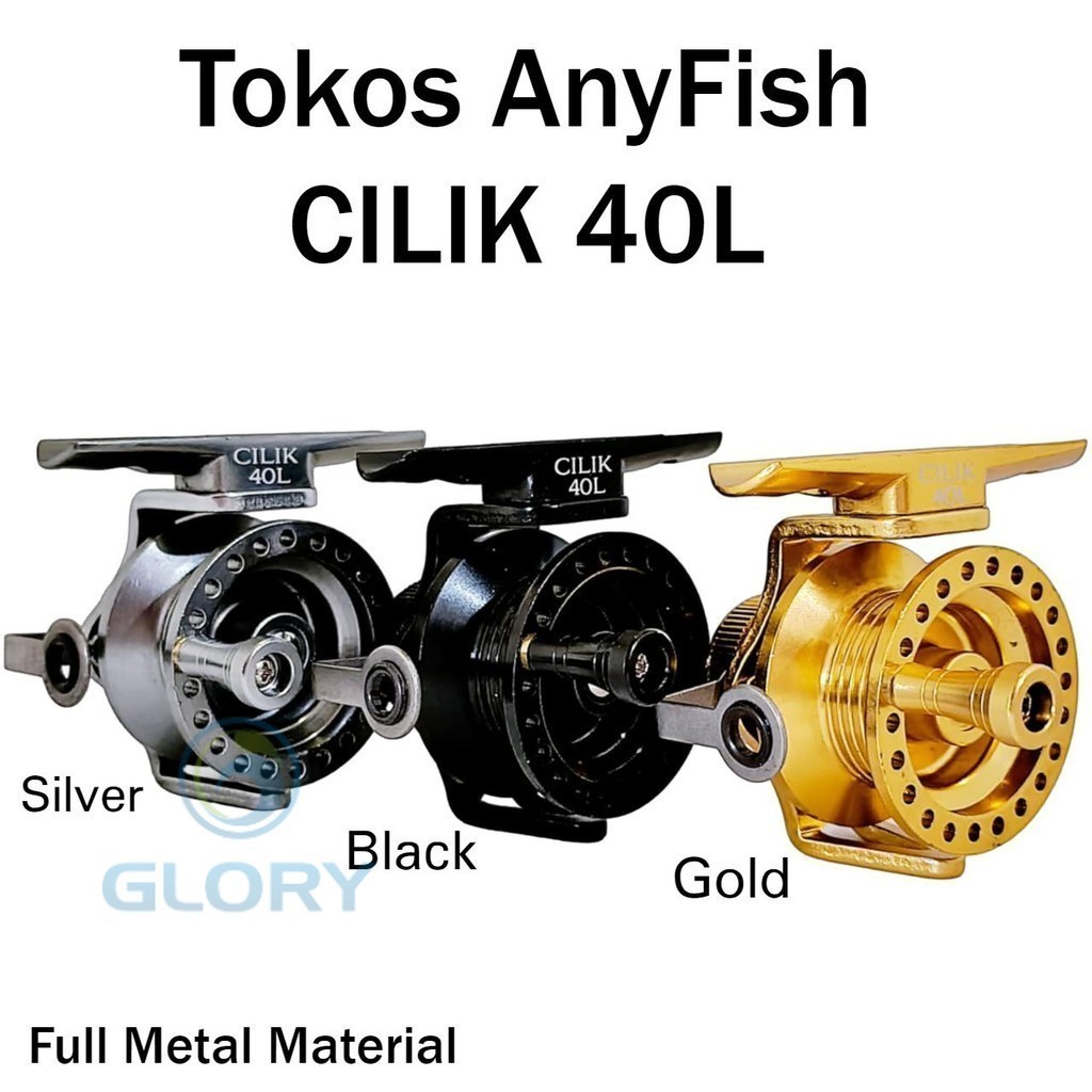 Tokos Anyfish Cilik 40l Reel Kerekan Senar Pancing Handle Kiri Ukelan Buat Joran Tegek Mini Bahan Fu