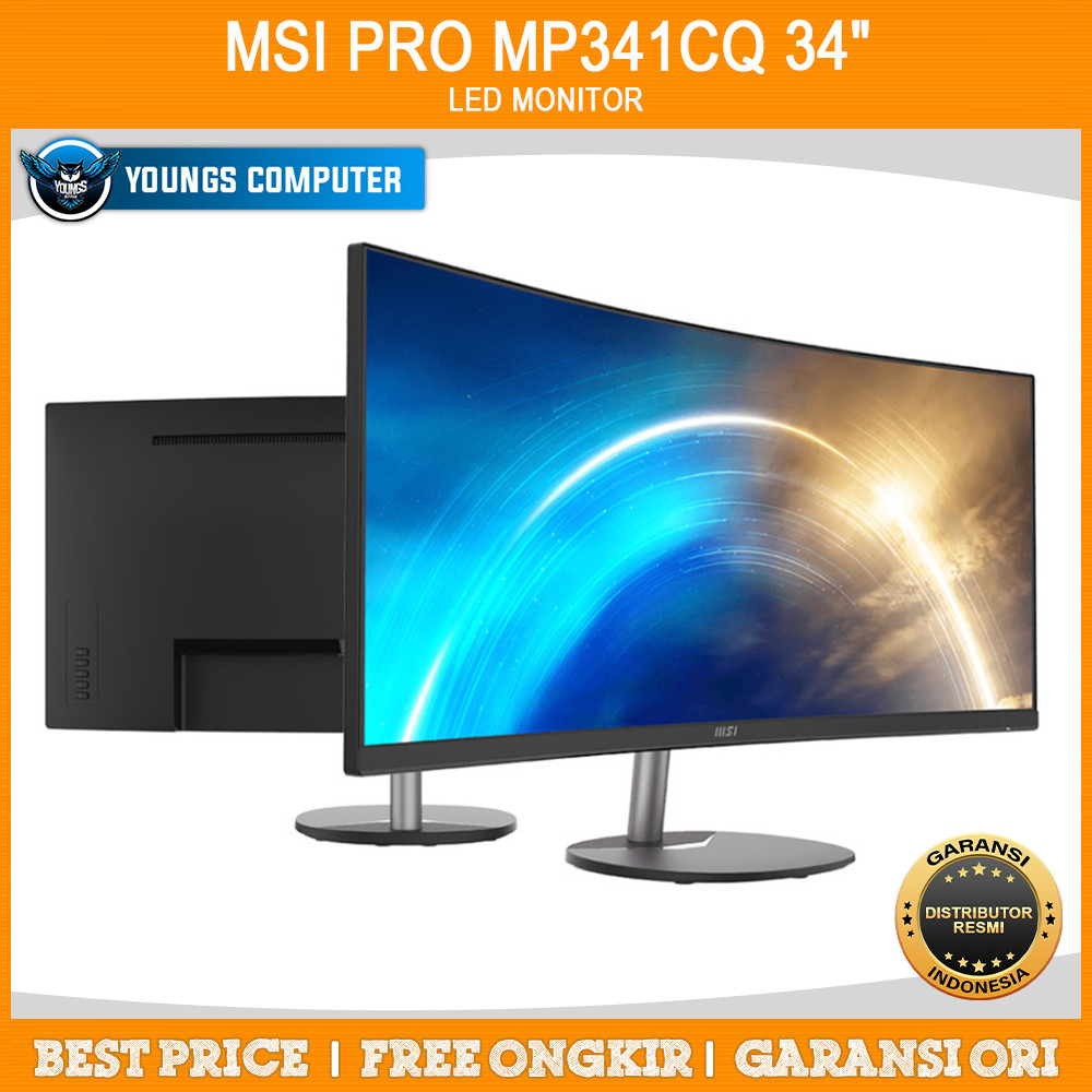 LED MSI PRO MP341CQ 34" VA Curved 1500R 2K QHD 100Hz Speaker Ultrawide Monitor