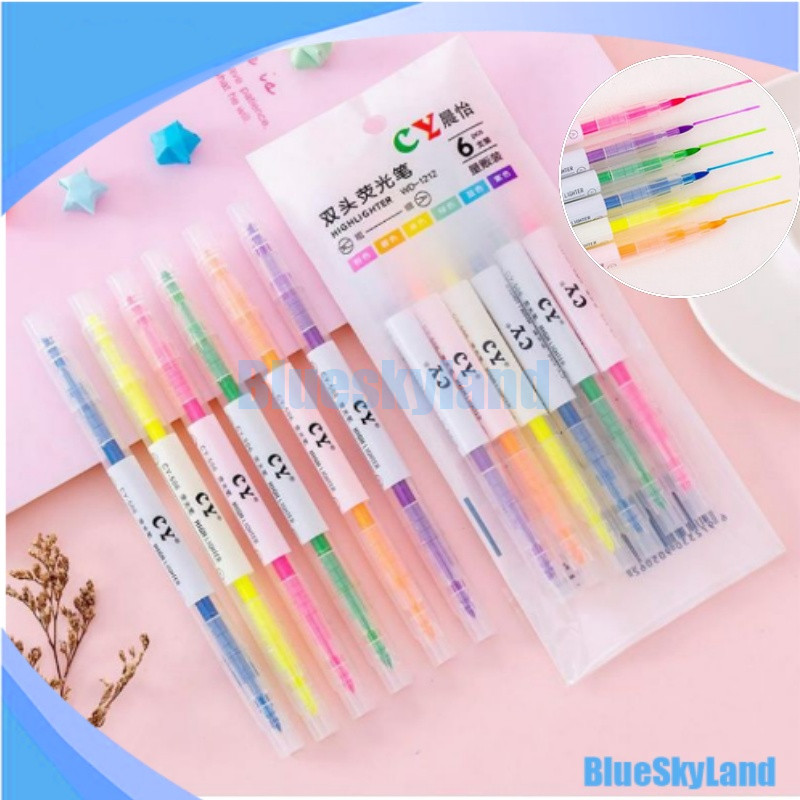 

Pena Stabilo / Set Stabilo Warna Isi 6 in 1 / Set Warna Double Side / Stabillo Warna-Warni Set / Pena Stabilo