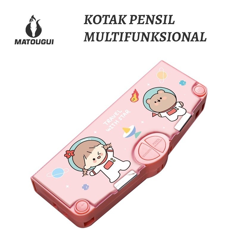 

READY Kotak Pensil Plastik Besar Pelajar Kartun Kawaii Kotak Pensil Multifungsi Hadiah Anak-anak Kotak Pena Kotak Alat Tulis Perlengkapan Sekolah