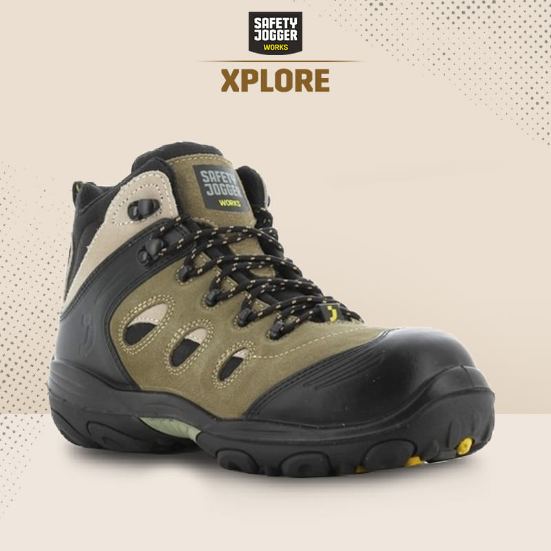 Sepatu Safety Jogger Xplore S3 Sepatu Proyek Heavy Duty Composite Toecap Metal Free Antistatic ESD