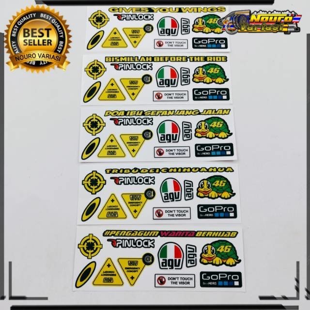COD warning stiker agv helm visor kaca helm agv bismillah before the ride doa ibu gives you mantap N