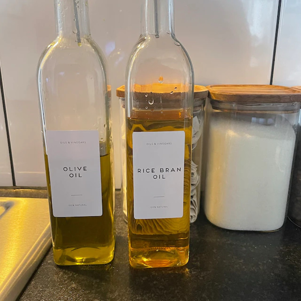 

Pantry Labels Basic Oils & Vinegars Waterproof Custom Labels