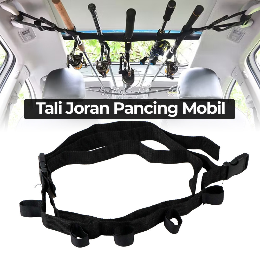 BOOMS Tali Joran Pancing Mobil: Pengaman & Pengangkut 5 Joran