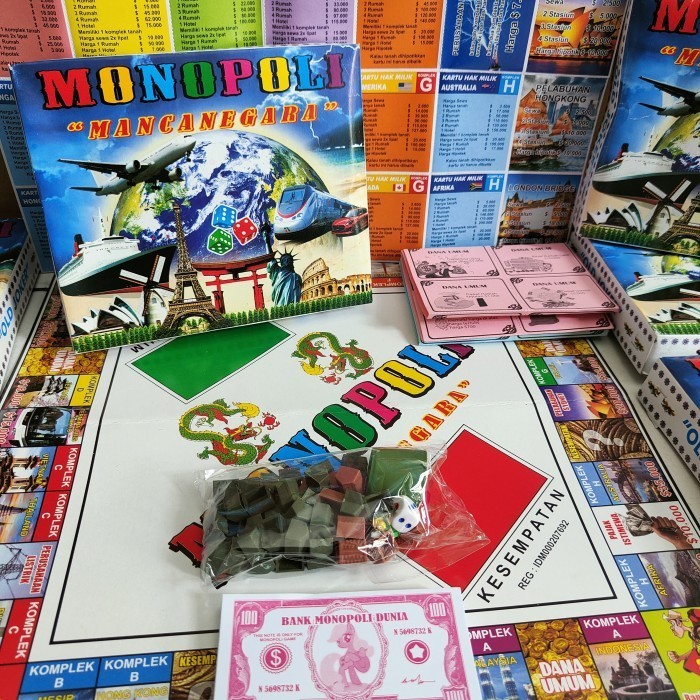 ( BISA COD ) GLOSIR Mainan monopoli internasional murah - Monopoli karakter kartun