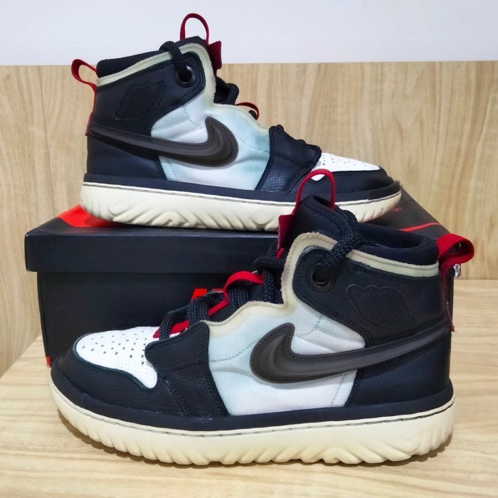 AJ1 React High Black White Panda Sneakers Sepatu Shoes Red Hitam Putih Merah AJ 1