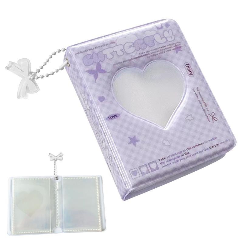 

Kpop Photocard Holder Book 40 Pockets Love Heart Hollow Business Card Book Holder Water Resistant Photocard Binder For Idol