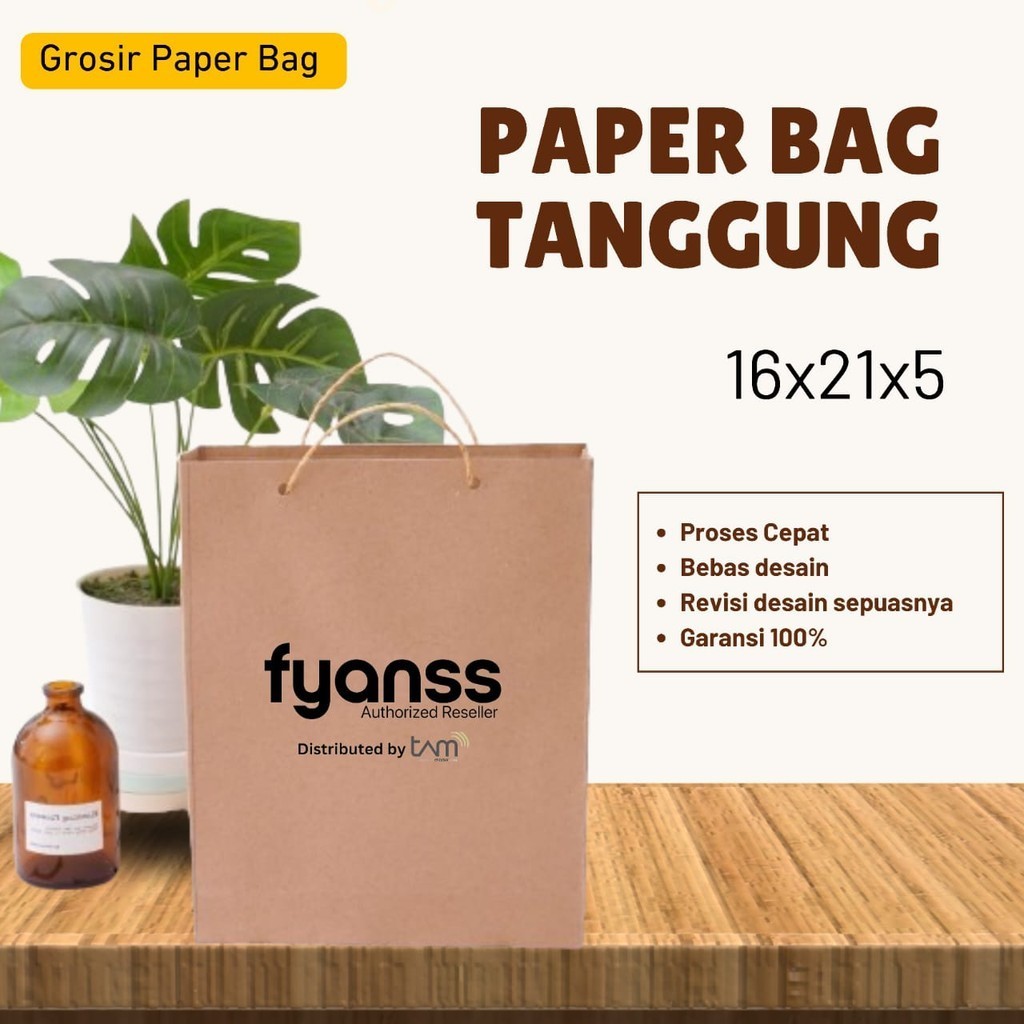 

PAPER BAG CUSTOM SABLON TANGGUNG 50 / - 16cm X21cm X5cm - PAPER BAG SOUVENIR KADO