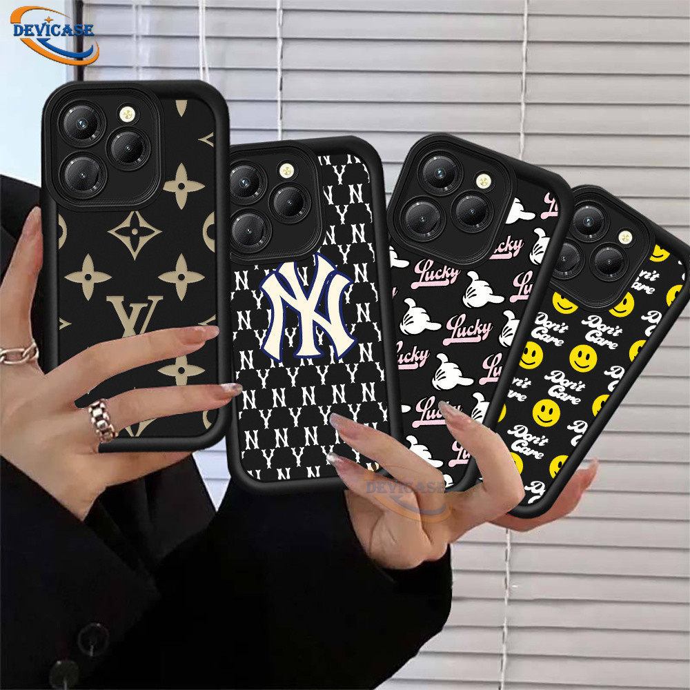 Casing hp iPhone 15 11 12 13 14 Pro/ProMax XR iPhone 7/8 Plus 8 7 6 6S XS XSMax LV logo and luck cas