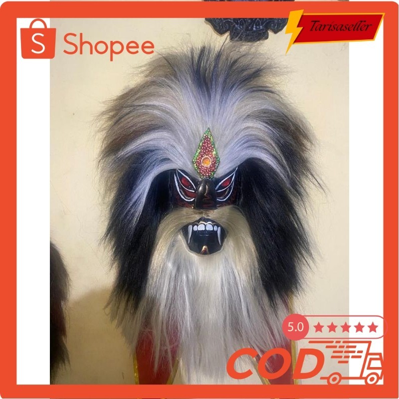 TOPENG GANONG ATAU TOPENG BUJANG GANONG MATA KACA MUKA HITAM TSS