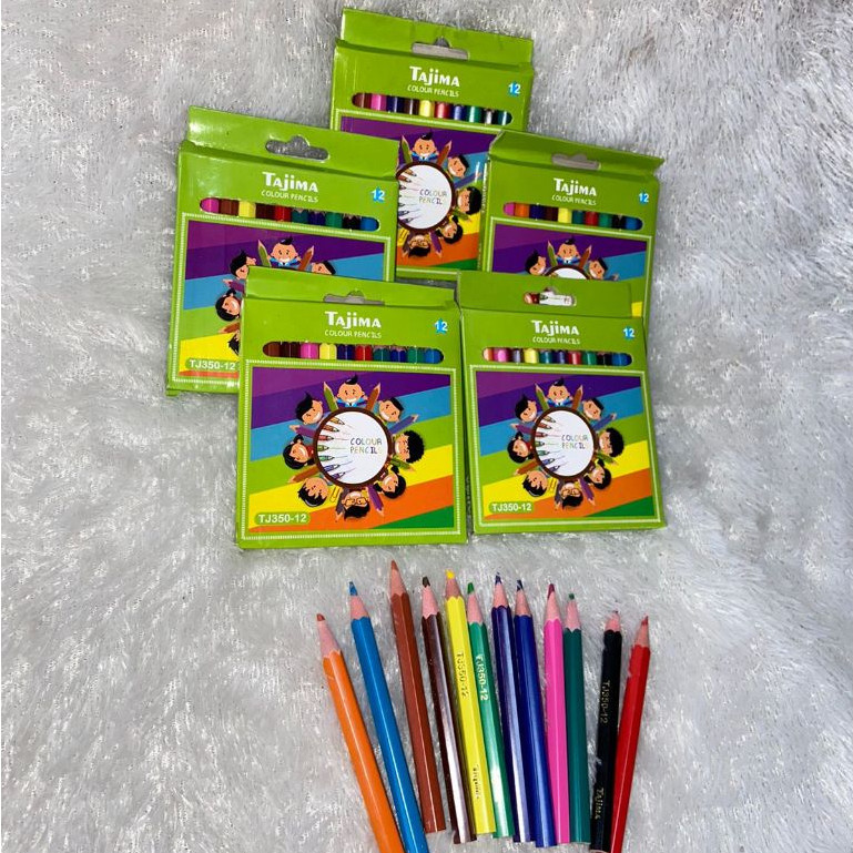 

Crayon Pensil Warna 12 pcs Ukuran Kecil / Collor Pencil Paper Box Classic / B S