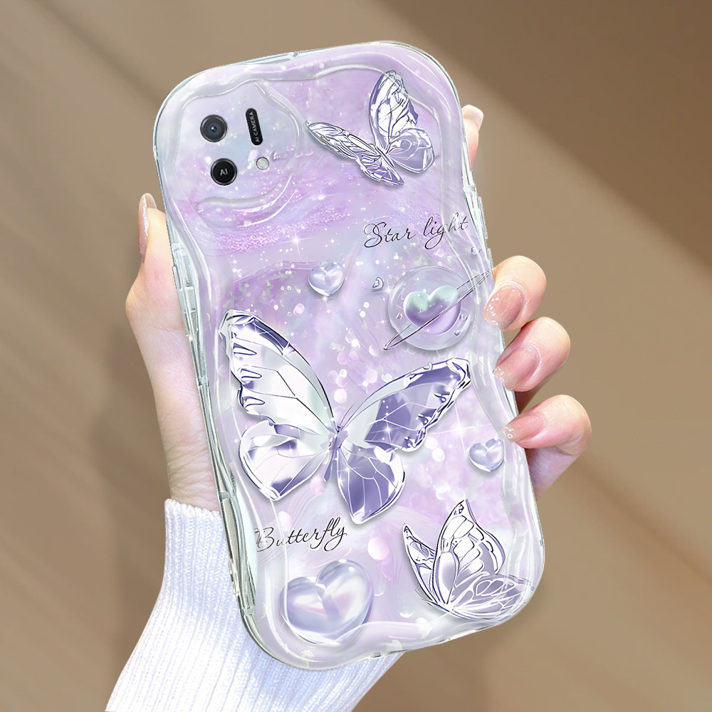 OPPO A16K A16E Untuk Hp Casing Cassing Soft Phone Case Softcase Kupu Kesing 6088