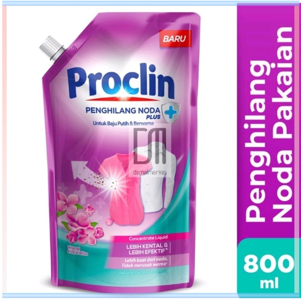 Proclin Proklin Penghilang Noda Pembersih Pemutih Pakaian Baju Untuk Putih Berwarna Anti Bakteri Dis
