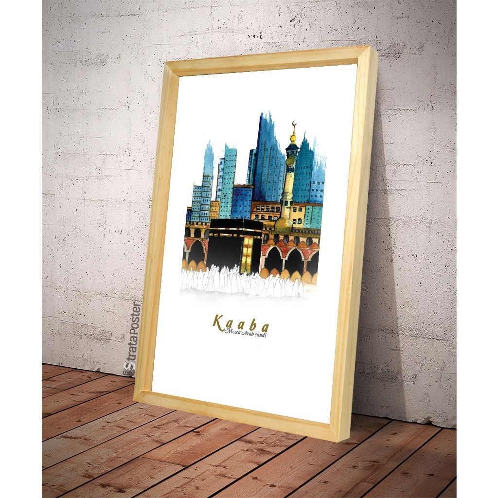 Hiasan dinding kabah - Poster islami - Dekorasi rumah