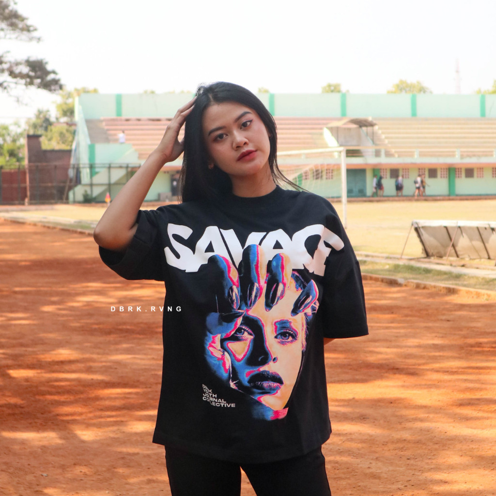 RATNASTORE | OVERSIZED T-SHIRT - HANDFACE - BLACK - DBRK RVNG