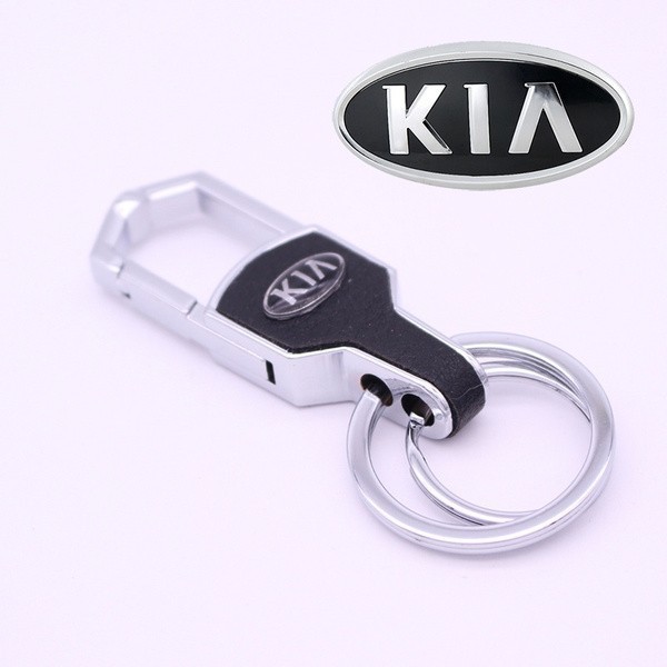 Neww gantungan kunci mobil keychain ikat pinggang logo gantungan kuat - KIA