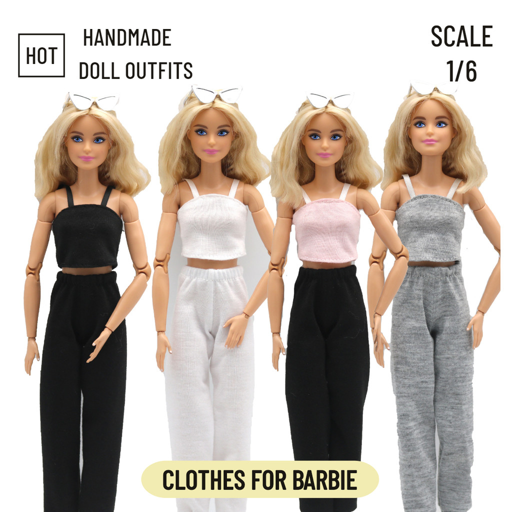 Scale 1/6 30cm Free Style Mix & Match Casual Tops Trousers for Barbie Blyth MH CD FR SD Kurhn BJD Do