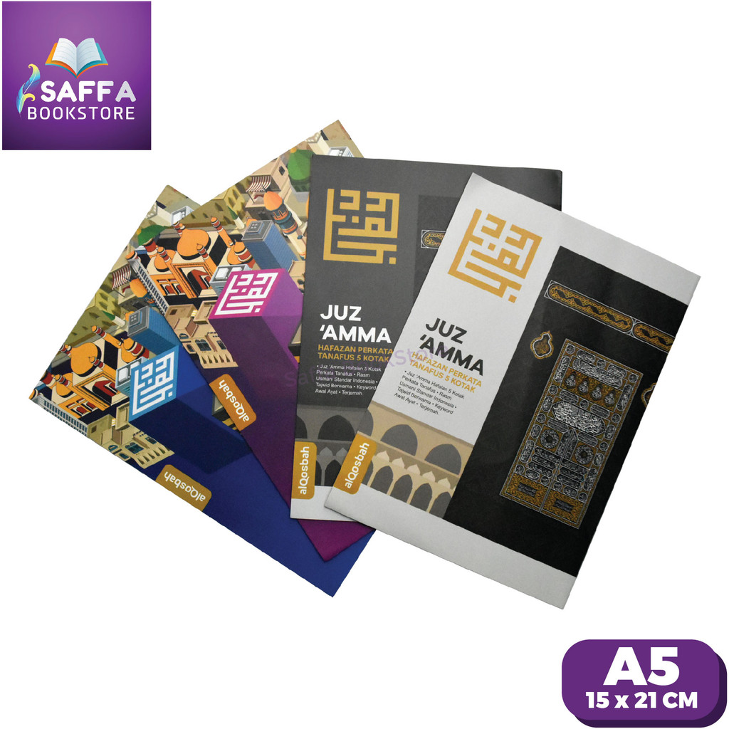 JuzAmma Hafazan Perkata 5 Blok Warna Terjemah Soft Cover Al Qosbah Juz Amma Anak Sedeng