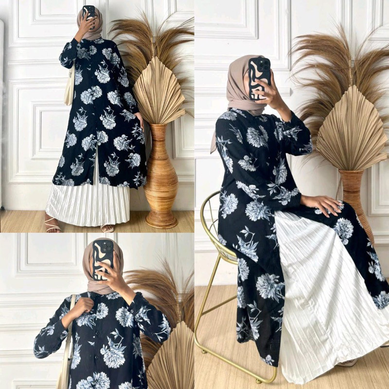 MYO - ZFS FASHION TUNIK WANITA LALA / NEVILA TUNIK / Tunik Abaya Wanita / Tunik Panjang Wanita / Fas