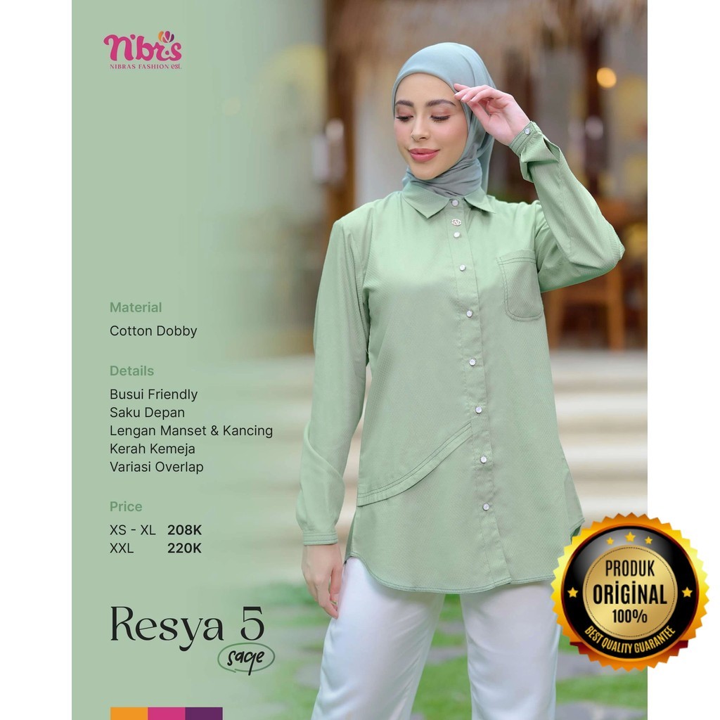 Nibras Collection - Atasan Blouse Tunic Kemeja Resya 5 By Nibras
