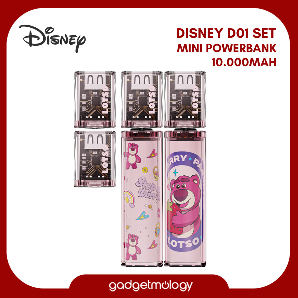 Disney D01 SET Mini Power Bank Fast Charging Dual-Port USB Type C Powerbank 10000mAh 22.5W