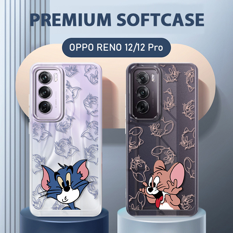 Tom And Jerry Couple Soft Case Oppo Reno 12 5g Lucu Terbaru Casing Opo Reno 12 Pro Case Hp Clear Spi