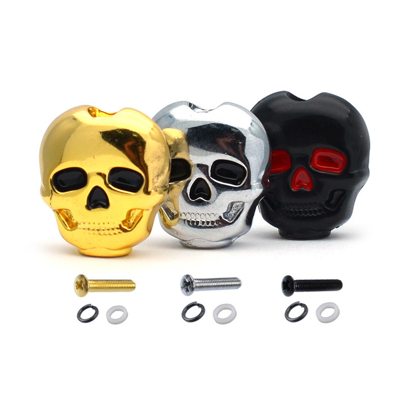 Multi Color 12pcs Plastic Skull Head Shape Guitar Tuning Peg Tuner Machine Head Replacement Button k