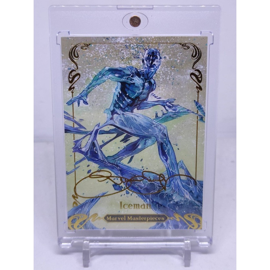 ORIGINAL kartu Marvel Masterpieces GOLD Iceman XMEN X-MEN Thick Card