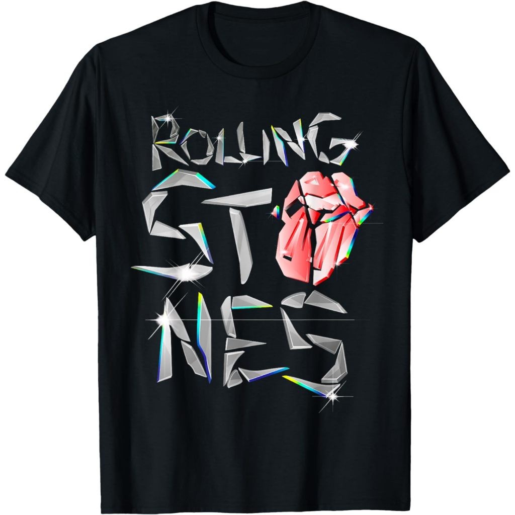 Baju Kaos Official The Rolling Stones Glass Logo T-Shirt