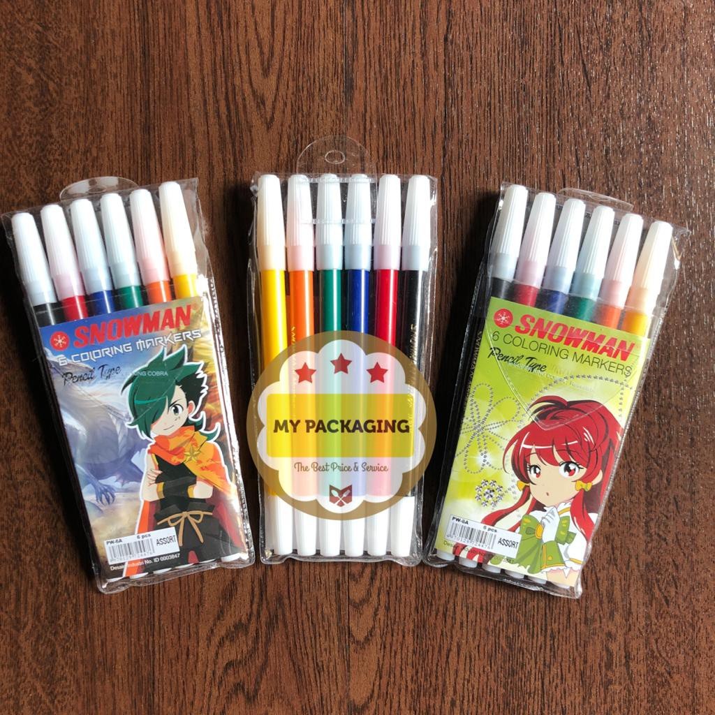 

Spidol Warna Snowman 6 Colours PW-6A mypackaging vplast *[ COD ]*
