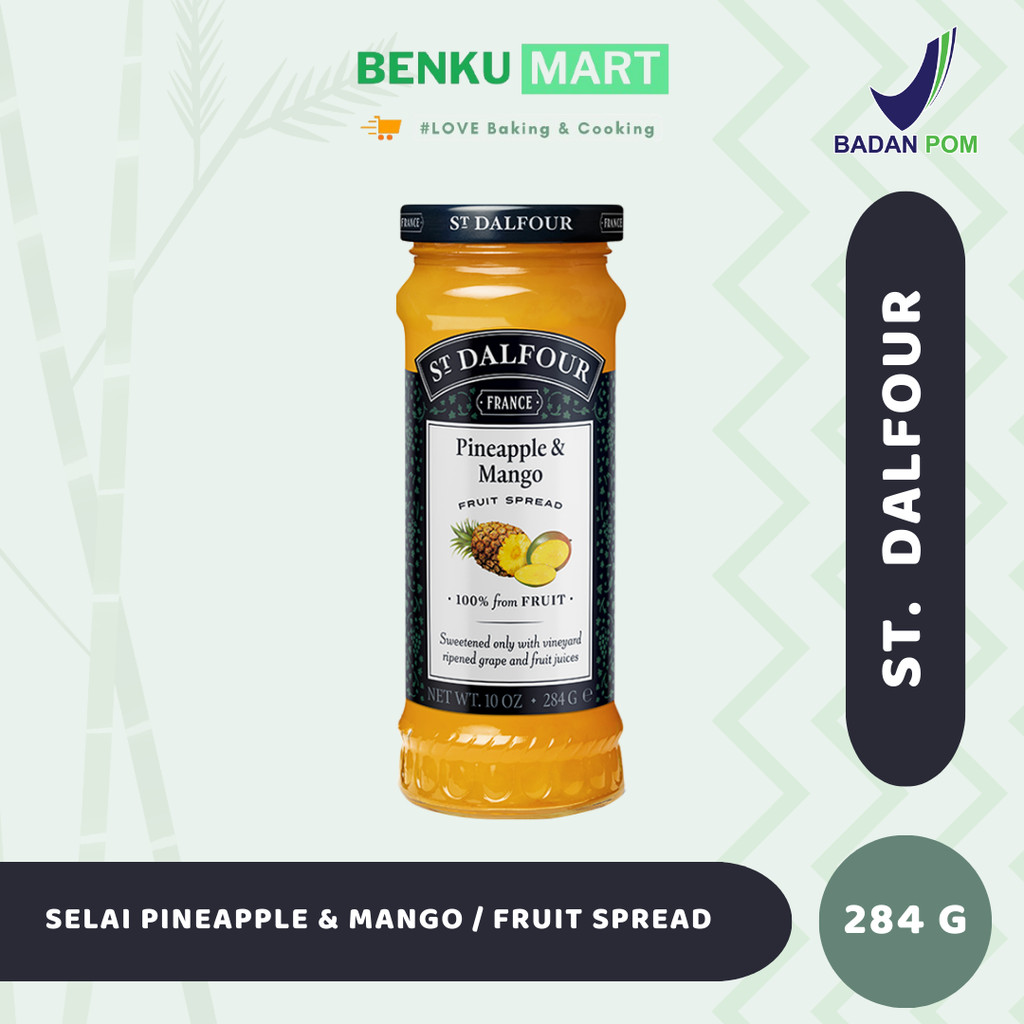 

Selai St. Dalfour Pineapple & Mango Jam Fruit Spread 10 Oz | 284 Gr