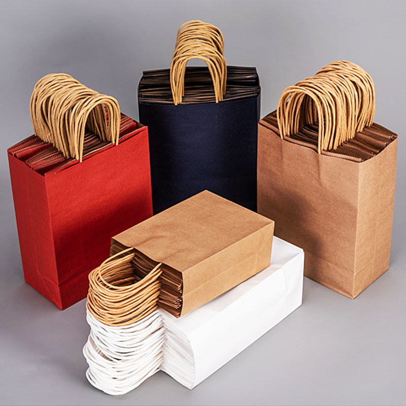 

Party Favor Bags Recyclable Paper Shopping Bags For Valentine'S Day Birthday Gift Candy Treat Goodie Grocery Packaging Handbag