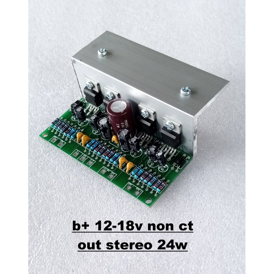 Modul Stereo BTL TDA2030 24W Power Amplifier Single VCC Part And Tool