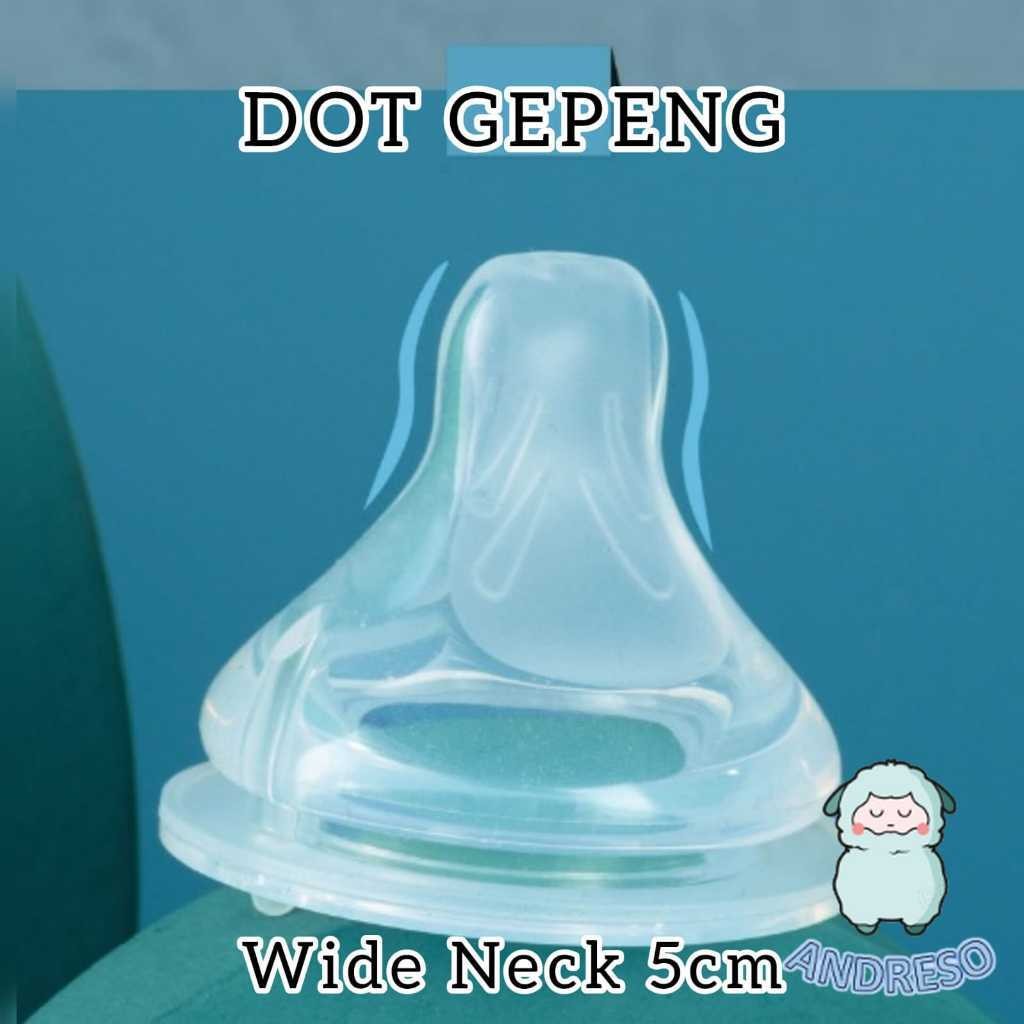 DOT GEPENG 5cm Wide Neck Bisa Untuk PIGEON Dot Menyerupai DOT PIGEON GENERASI 2