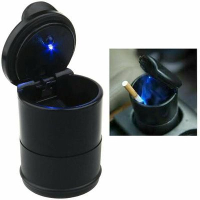 

Mini Car Ashtray LED Trash Bin Tong Sampah Kecil Asbak Rokok Mobil