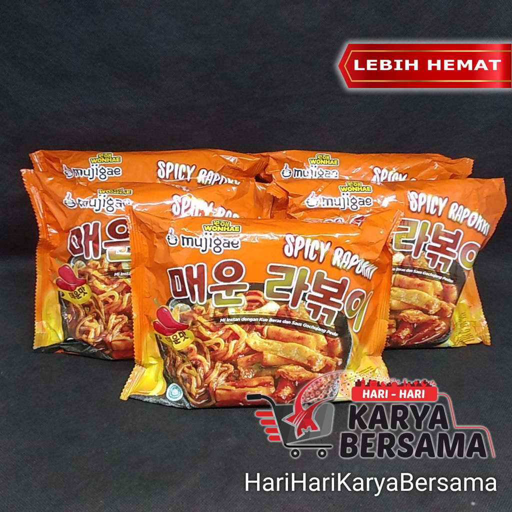 

MI INSTAN WONHAE MUJIGAE SPICY RAPOKKI PER-PACK ISI 5'S X 260GR