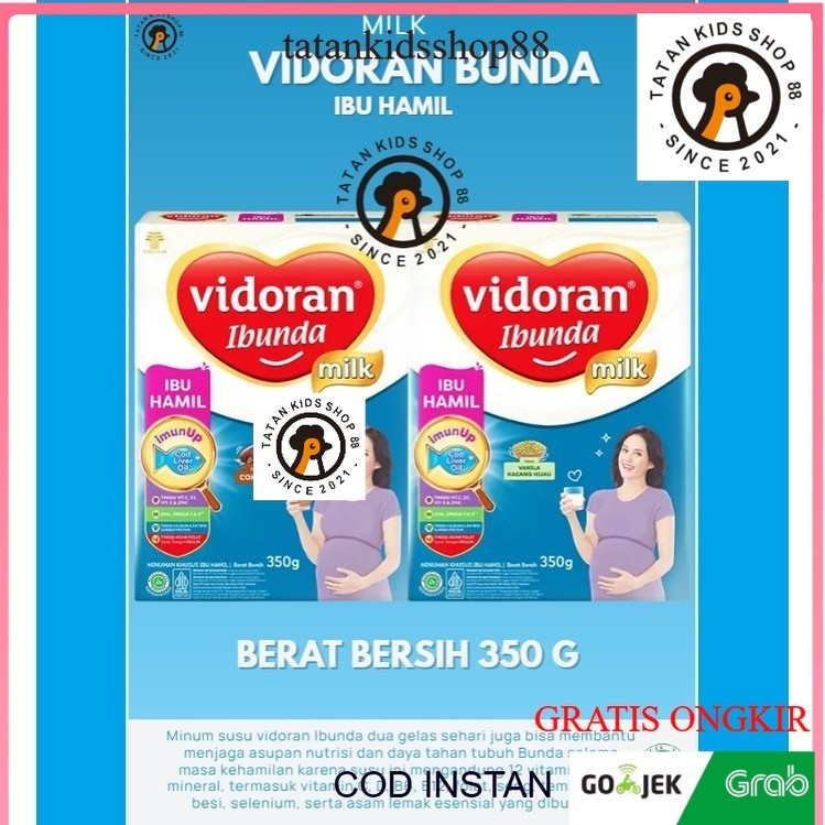 VIDORAN Ibunda Susu Ibu Hamil 350 gr Rasa Coklat Kacang Hijau