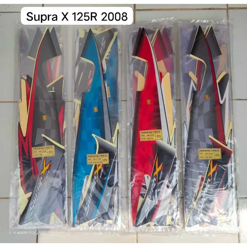 STIKER STRIPING LIS BODY HONDA SUPRA X 125 R 2008 LIS STIKER SUPRA X 125 R 2008 TERBAIK