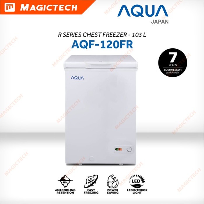 CHEST FREEZER BOX AQUA AQF-120FR / AQF-120 FR LEMARI PEMBEKU 100 LITER