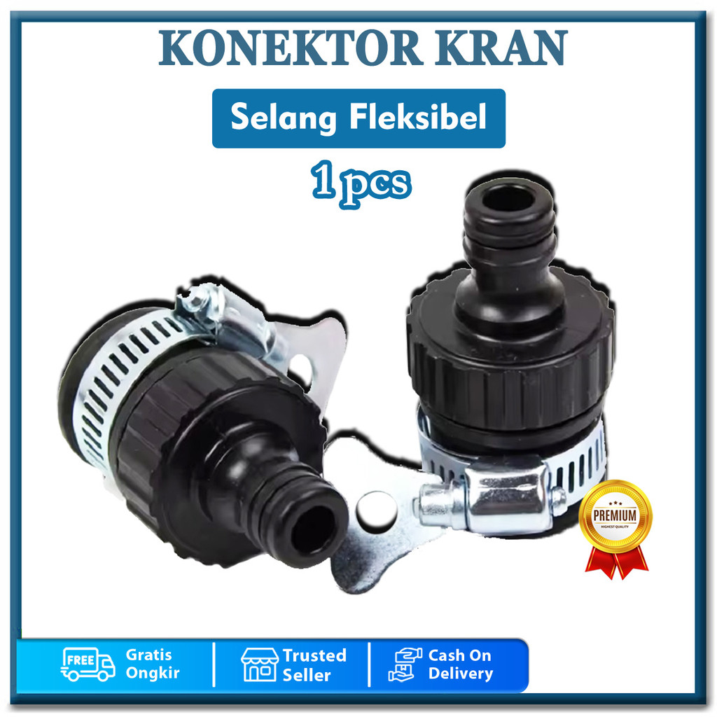 Konektor Kran ke Selang Air Ukuran Fleksibel / Konektor Selang Ke Kran Universal Multifungsi Terlari