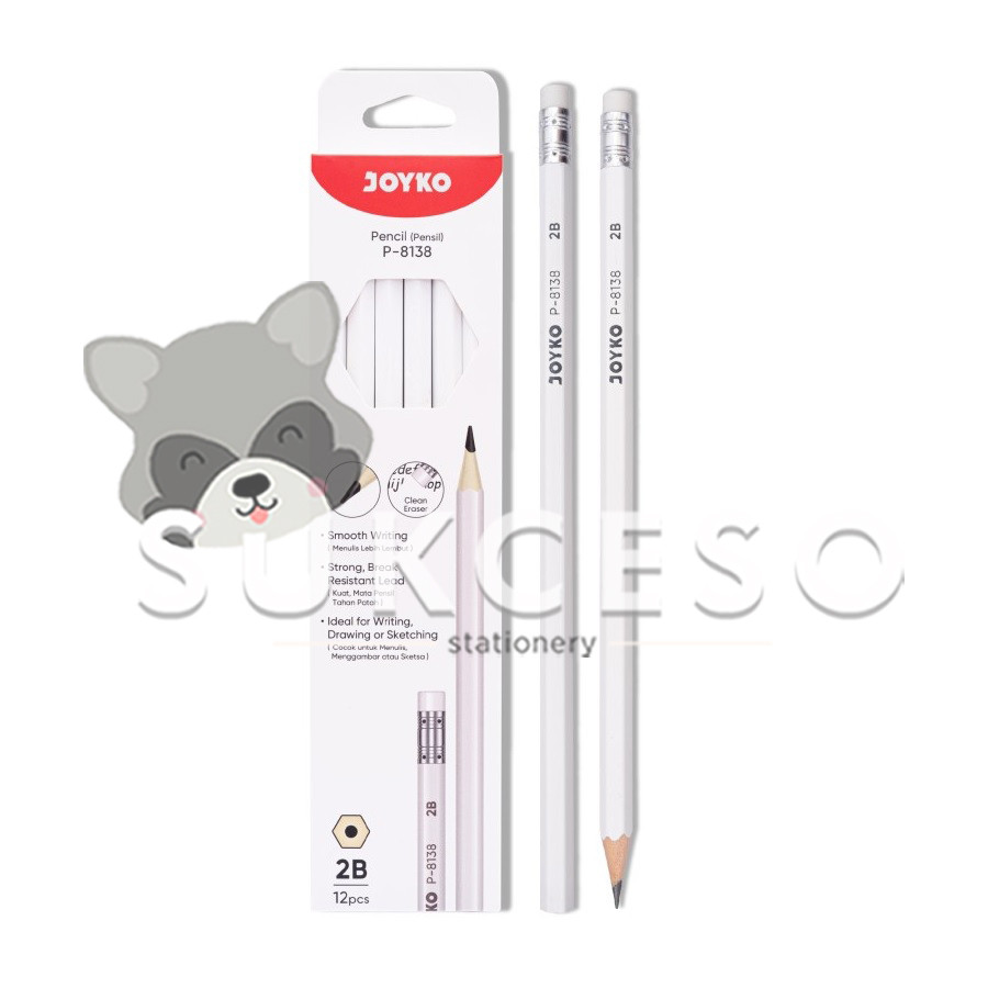 

Joyko Pensil 2B P-8138 LUSINAN Hexagonal Pencil For Computer Isi 12