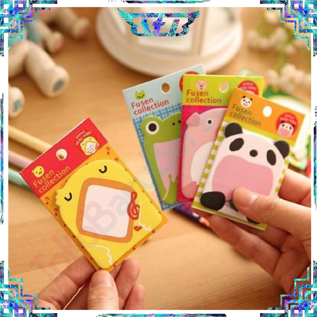 

TBB R457 Memo Sticky Notes Zoo Animal Buku Catatan Kecil Mini Book Karakter Lucu, Warna