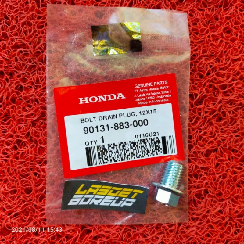 BOLT BAUT BAUD BUANG OLI TUTUP OLI DRAIN PLUG HONDA ASTREA GRAND STAR PRIMA SUPRA X SUPRA FIT KIRANA