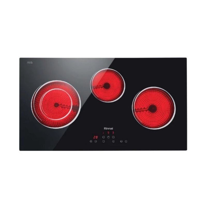 Rinnai RB 7013 ECB RB 7013 E CB Kompor Listrik Tanam Ceramic 3 tungku