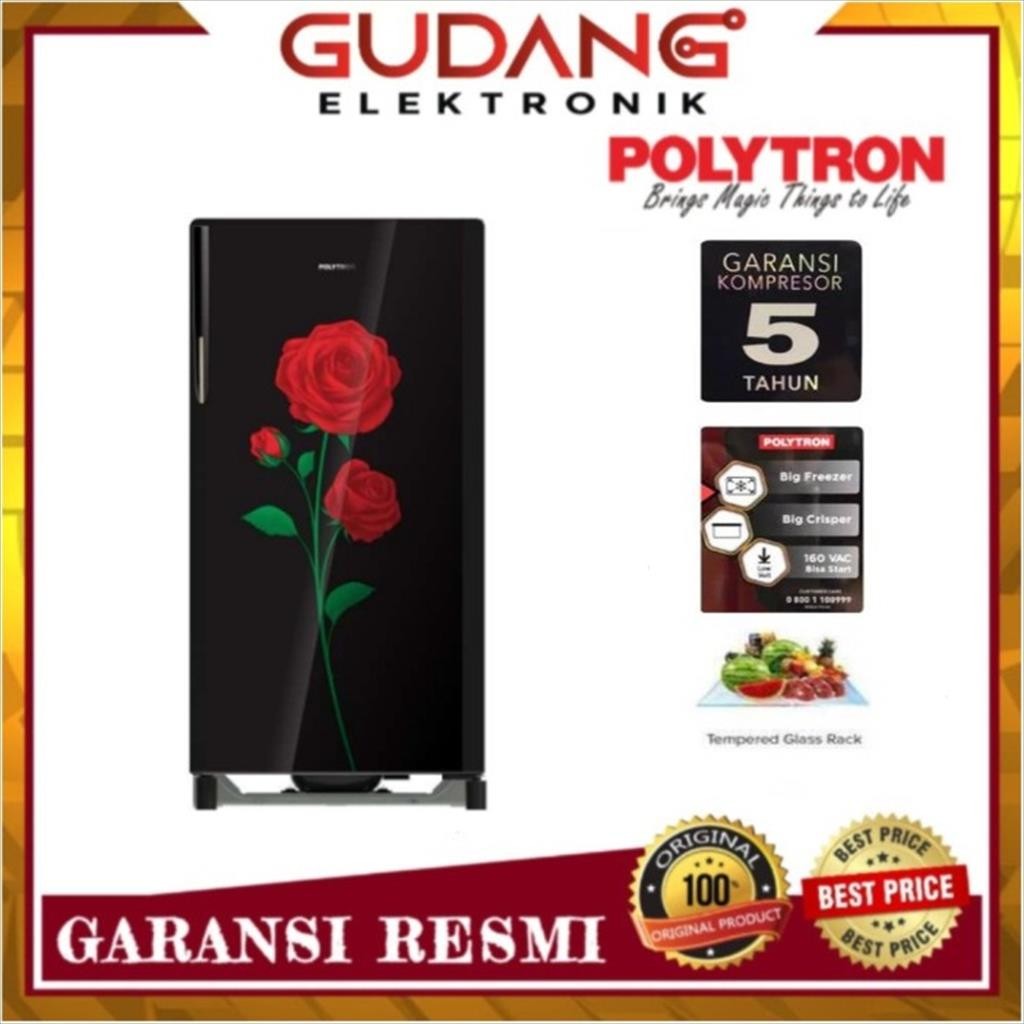 LEMARI ES 1 PINTU POLYTRON PRA-15DRX KULKAS POLYTRON PRA 15 DRX