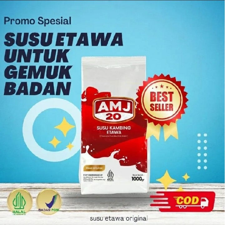 

SUSU KAMBING ETAWA AMJ20 1kg ORIGINAL / SOLUSI NYERI SENDI ASAM URAT