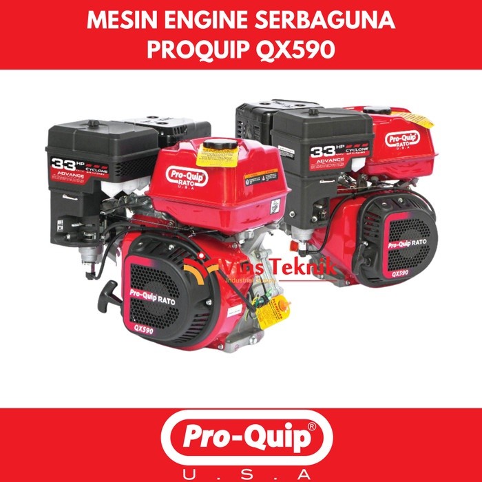 Heavy Duty Gasoline Engine QX590 Mesin Bensin 33 Hp ProQuip Rato QX590