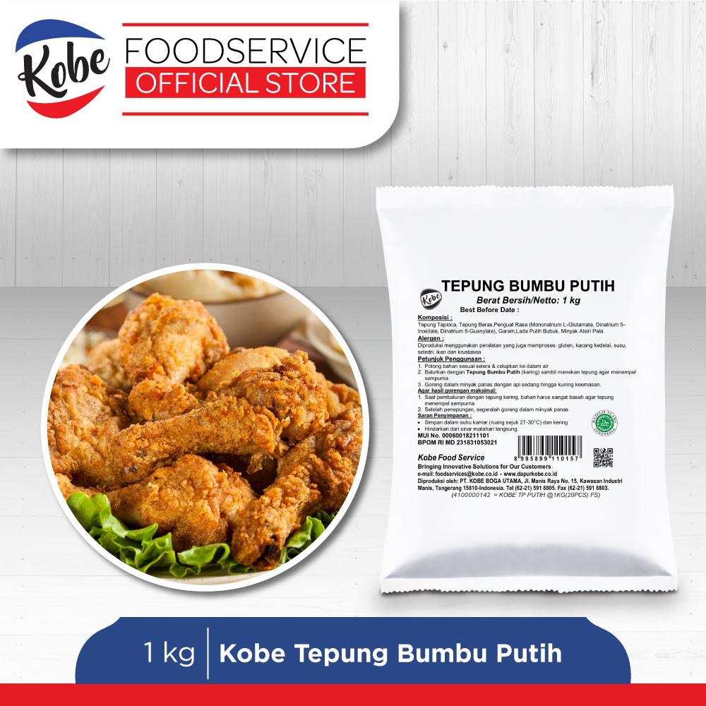 

Kobe Tepung Bumbu Putih 1kg - Kemasan Besar Horeka