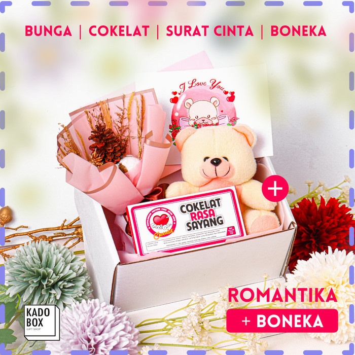 

KADOBOX ROMANTIKA - Hampers Kado Cewek Hadiah Wanita Anniversary - +Boneka