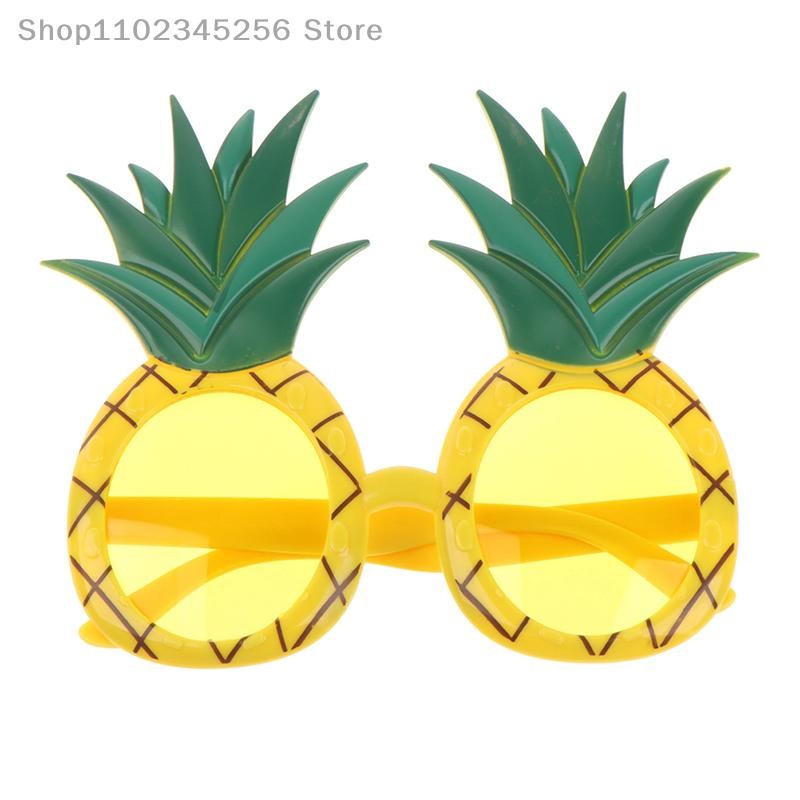 

1pc Hawaii Tropical Party Glasses Pineapple Hawaiian Pool Beach Party Decoration Supplies Funny Glasses Photo Prop